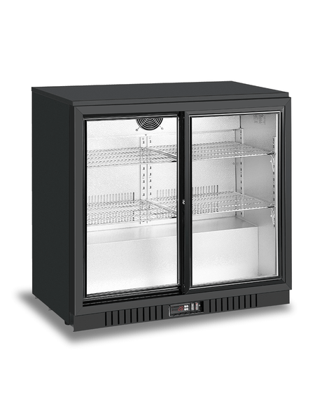Atosa 2 sliding doors back bar cooler - Whisk Hospitality - BB-208SEC