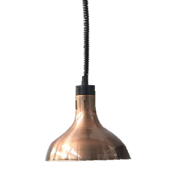 Pull down heat lamp antique copper 290mm Round HYWCL12 - Whisk Hospitality - HYWCL12