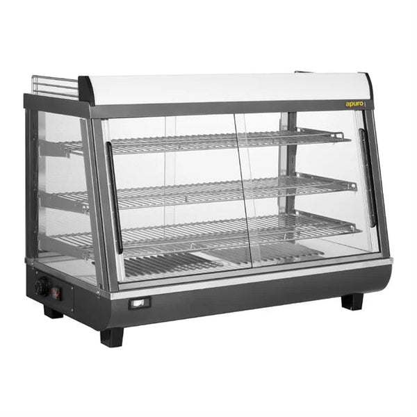 Apuro Front and Rear Door Heated Merchandiser - 136Ltr HW928-A - Whisk Hospitality - HW928-A