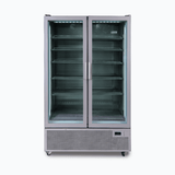 Bromic Upright Display Fridge - 1126L - 2 Door - Flat Glass - Silver - Whisk Hospitality - GM1100S-NR