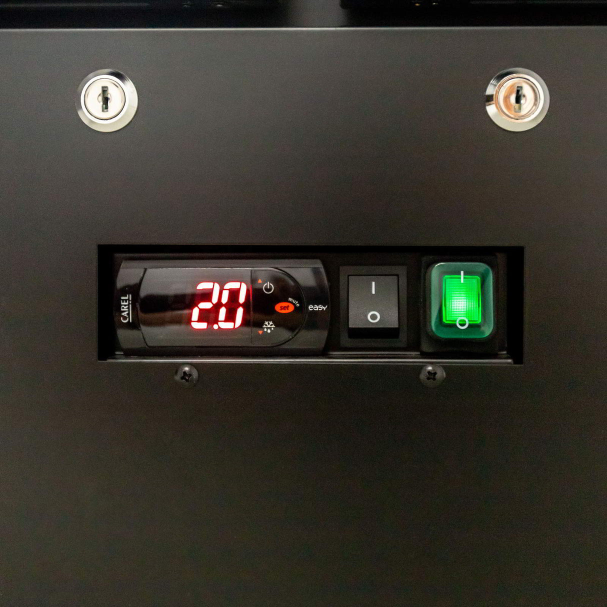 AG 477L Upright Double Glass Door Display / Backbar Fridge - Black B500G - Whisk Hospitality - B500G