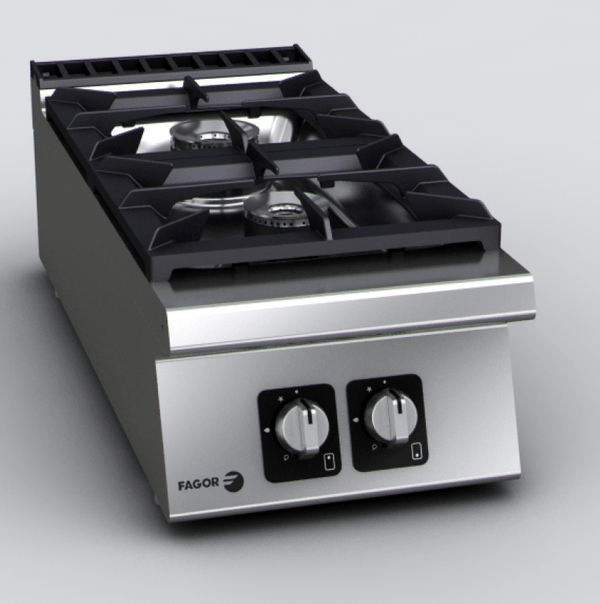 Fagor Kore 900 Series 400mm 2 Burner Gas Cooktop C-G920H - Whisk Hospitality - C-G920H