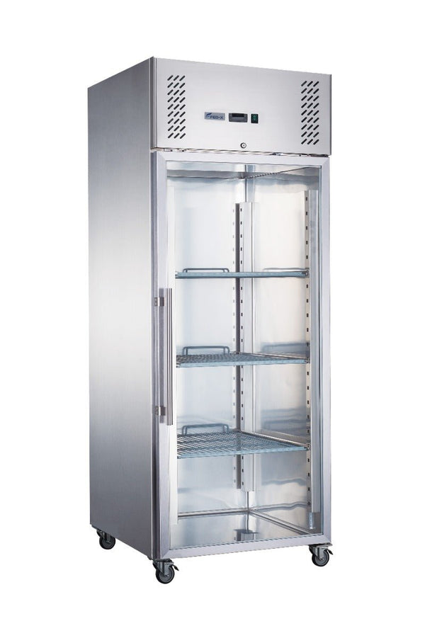 FED-X S/S Full Glass Door Upright Fridge - XURC600G1V - Whisk Hospitality - XURC600G1V