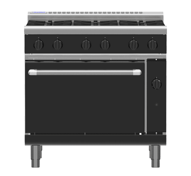 Waldorf Bold Rnlb8610G 900Mm Gas Range Static Oven Low Back Version - Whisk Hospitality - RNLB8610G