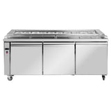 Thermaster Three door DELUXE Pizza Prep Bench - PWB200 - Whisk Hospitality - PWB200
