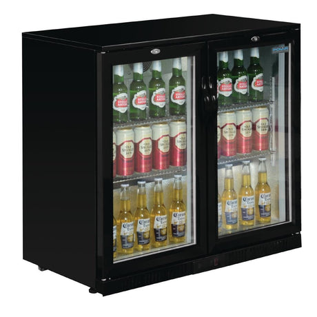 Polar G - Series Back Bar Cooler with 2 Hinged Doors 208Ltr GL002 - A - Whisk Hospitality - GL002-A