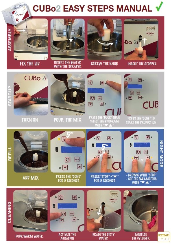 Iceteam CUBo 2i Countertop Continuous Churning Gelato Machine - Whisk Hospitality - 2202000022