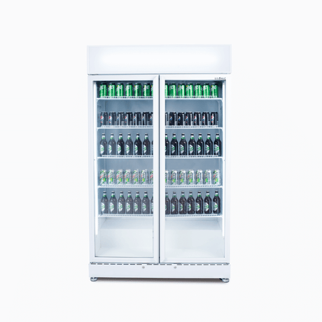 Bromic Upright Display Fridge - 885L - 2 Doors - Flat Glass - White - Whisk Hospitality - GM0900LWECO