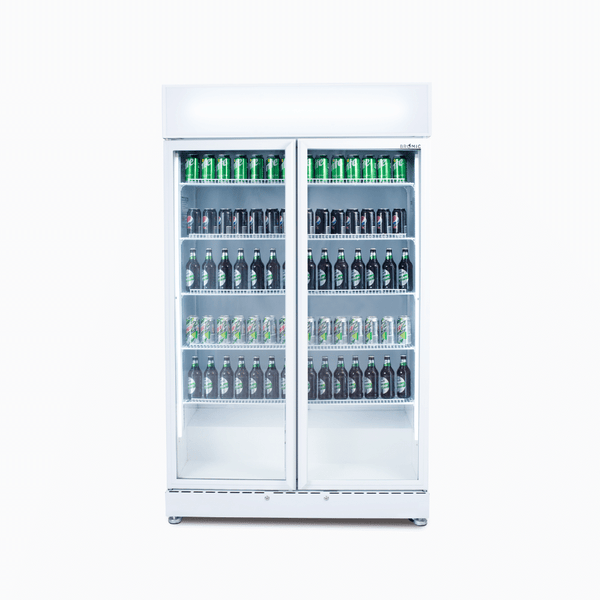 Bromic Upright Display Fridge - 885L - 2 Doors - Flat Glass - White - Whisk Hospitality - GM0900LWECO