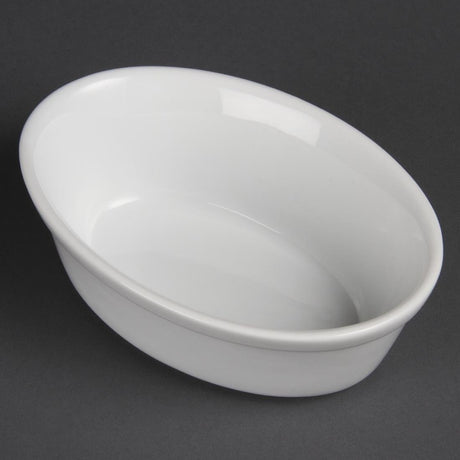 Olympia Whiteware Oval Pie Bowl - 52x161x116mm 2x6.3x4.5" (Box 6) DK807 - Whisk Hospitality - DK807