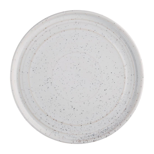 Olympia Cavolo White Speckle Flat Round Plate - 220mm (Box 6) FD903 - Whisk Hospitality - FD903