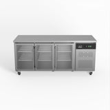 AG Three Door Commercial Glass Door Worktop / Under Bench Display Fridge 700mm Depth GNX3100TNG - Whisk Hospitality - GNX3100TNG