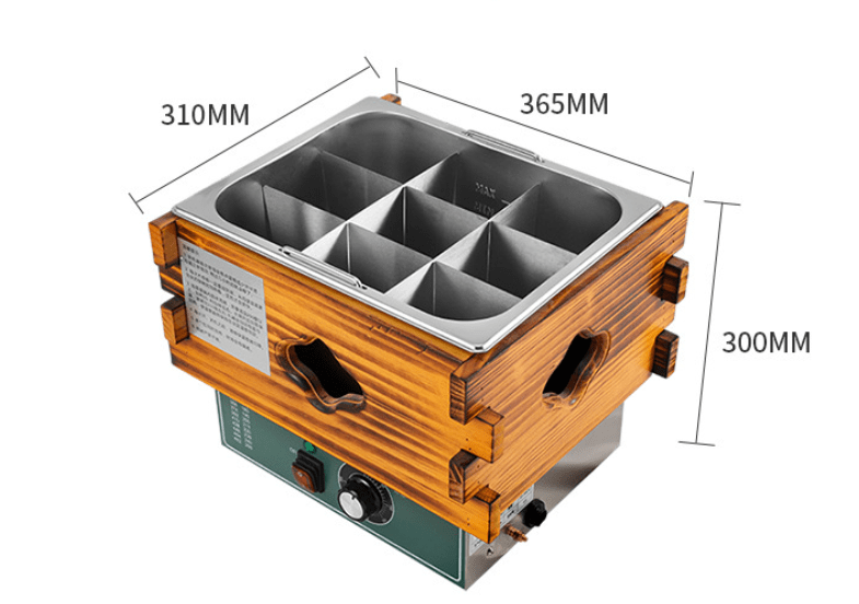 Compartment Oden Cooker - 9 Grids - 310*365*300mm - Whisk Hospitality - 621793