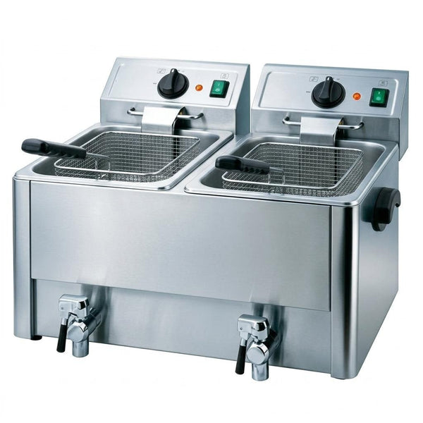 Electric Fryer with Valve - 2 Grids - 632*598*387mm - Whisk Hospitality - 623559