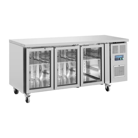 Polar U - Series 3 Door Counter with Glass Doors UA024 - A - Whisk Hospitality - UA024-A