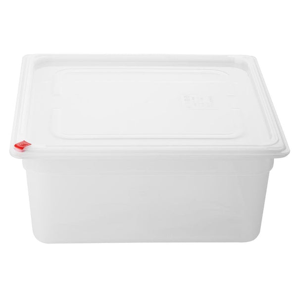 Hygiplas Click PP GN Pan 2/3 with Lid & 7 colour Clips - 150mm 12Ltr (Pack 4) HZ351 - Whisk Hospitality - HZ351