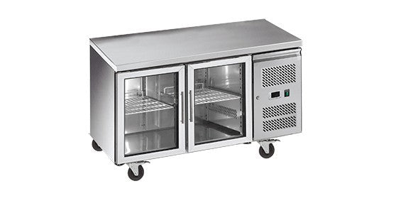 Exquisite Two Glass Door Underbench Fridge - USC260G - Whisk Hospitality - USC260G