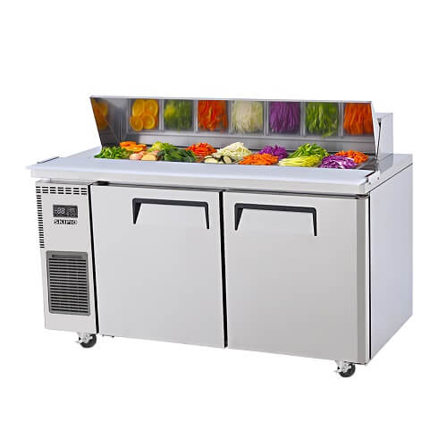 Skipio SHR15 - 2 Salad Side Prep Table With Lid 1500mm Wide - Whisk Hospitality - SHR15-2