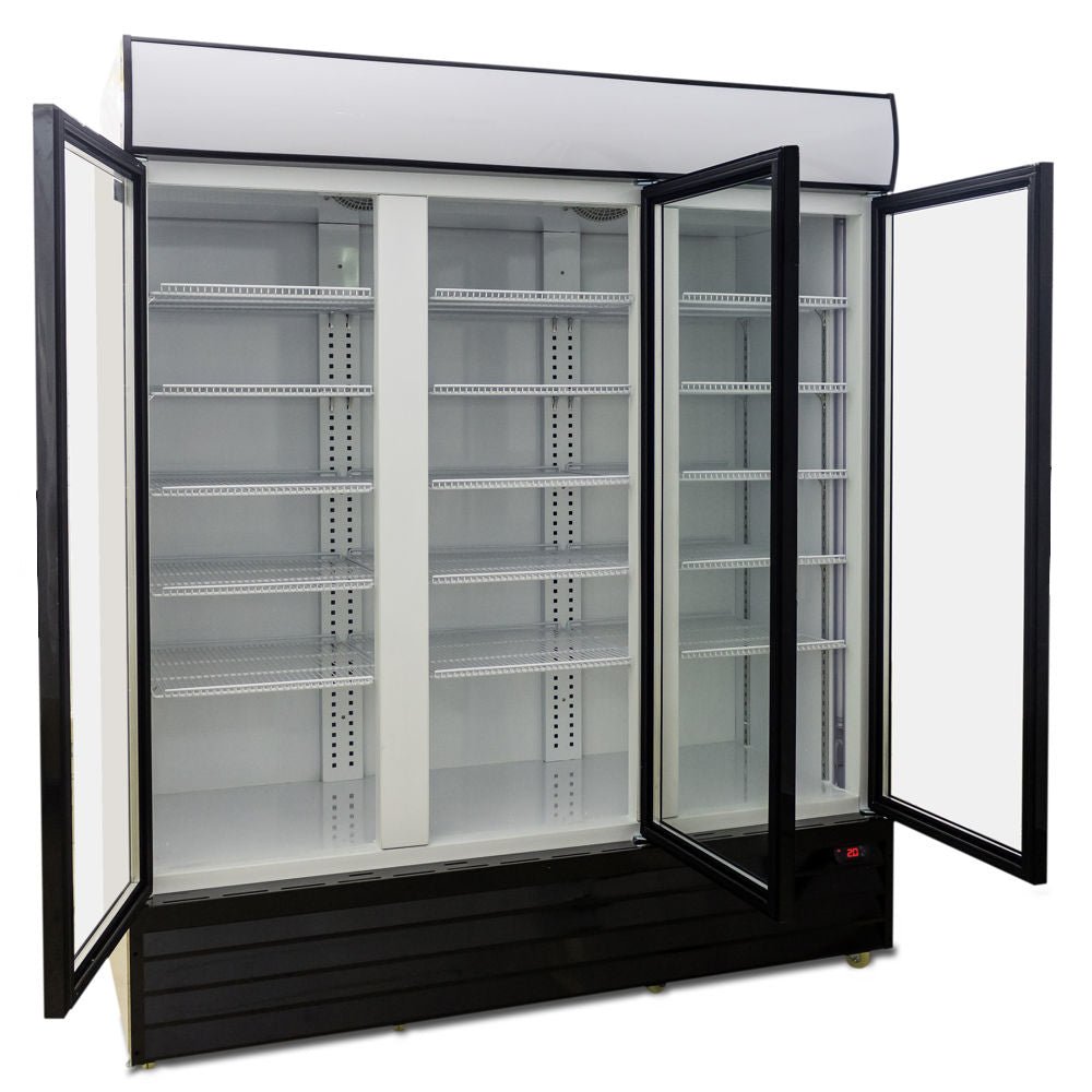 AG 1500L Triple Door Upright Display Fridge - Glass Door CU1500TNG - Whisk Hospitality - CU1500TNG