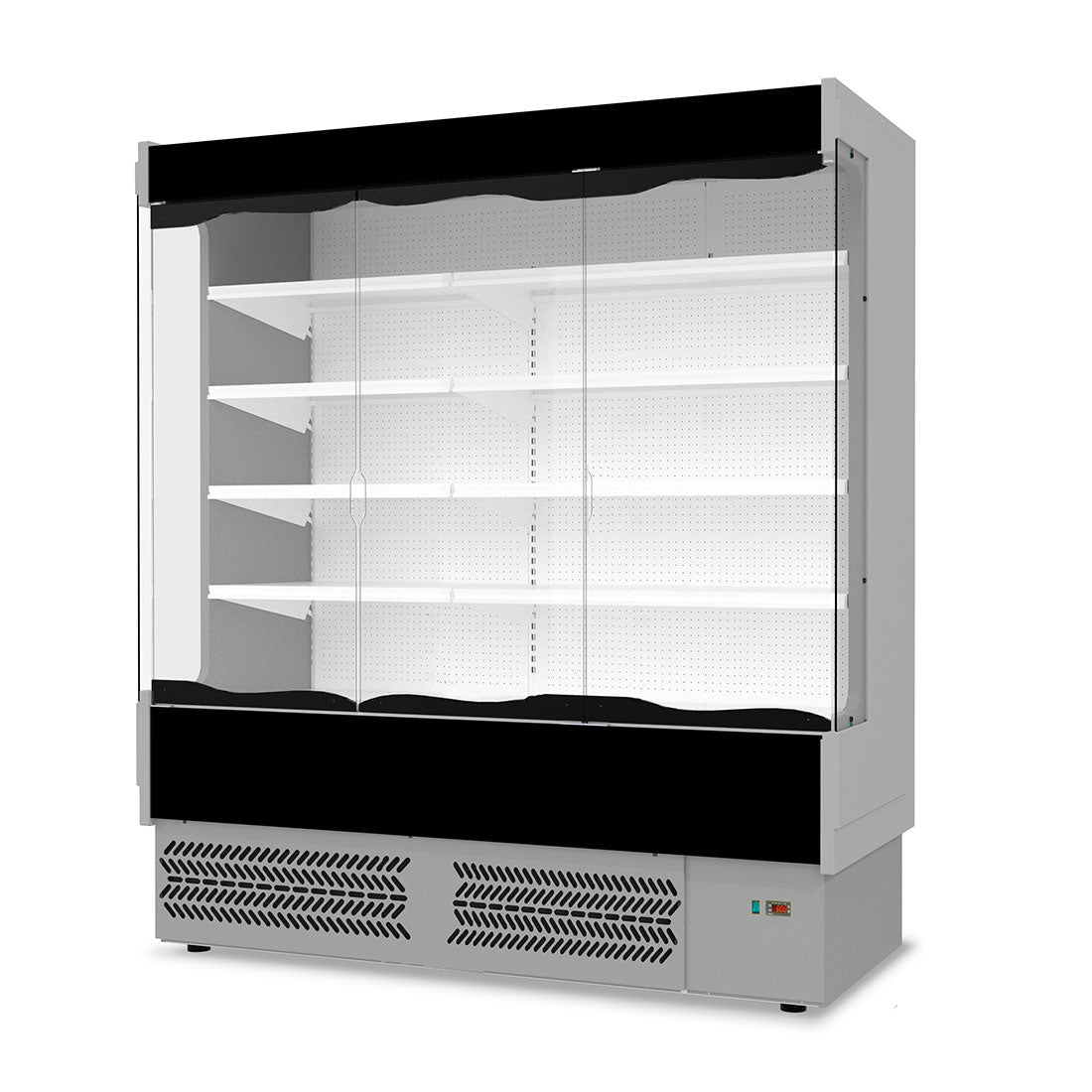 TDVB80 - CA - 187 Vulcano Supermarket 3 Door Open Display - Whisk Hospitality - TDVB80-CA-187