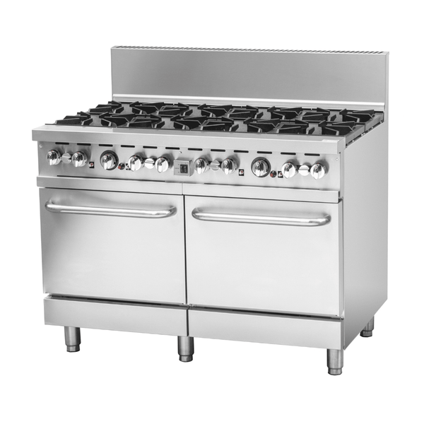 Brenner Forge 800 Series 8 Burners Gas Range with Double Fan Forced Oven NG BREG8RO-1200N - Whisk Hospitality - BREG8RO-1200N