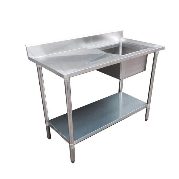 Modular System Single Sink Bench Right Handed 1200x700x900mm - 1200 - 7 - SSBR - Whisk Hospitality - 1200-7-SSBR