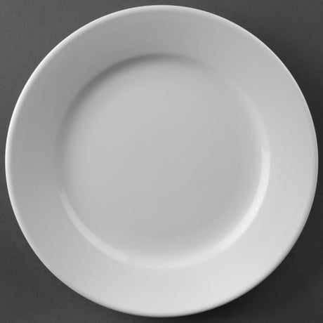 Olympia Athena Wide Rimmed Plate - 203mm (Box 12) CC207 - Whisk Hospitality - CC207
