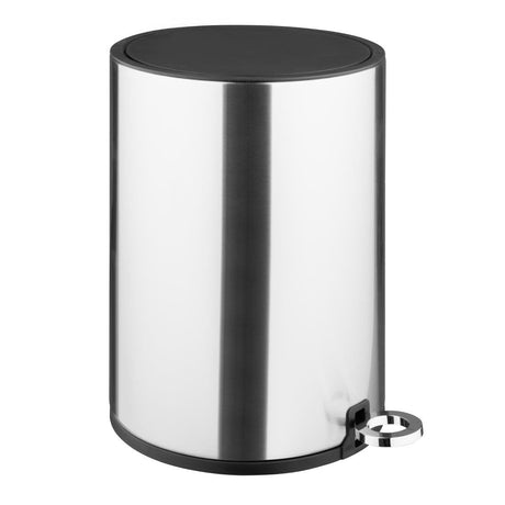 Jantex Round Pedal Bin Brushed Steel - 6Ltr HT479 - Whisk Hospitality - HT479