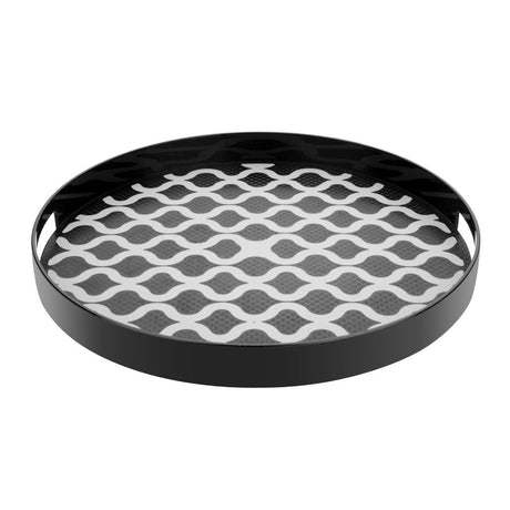 Olympia Kristallon PC Round Non Slip Tray with Handles 405mm DP666 - Whisk Hospitality - DP666