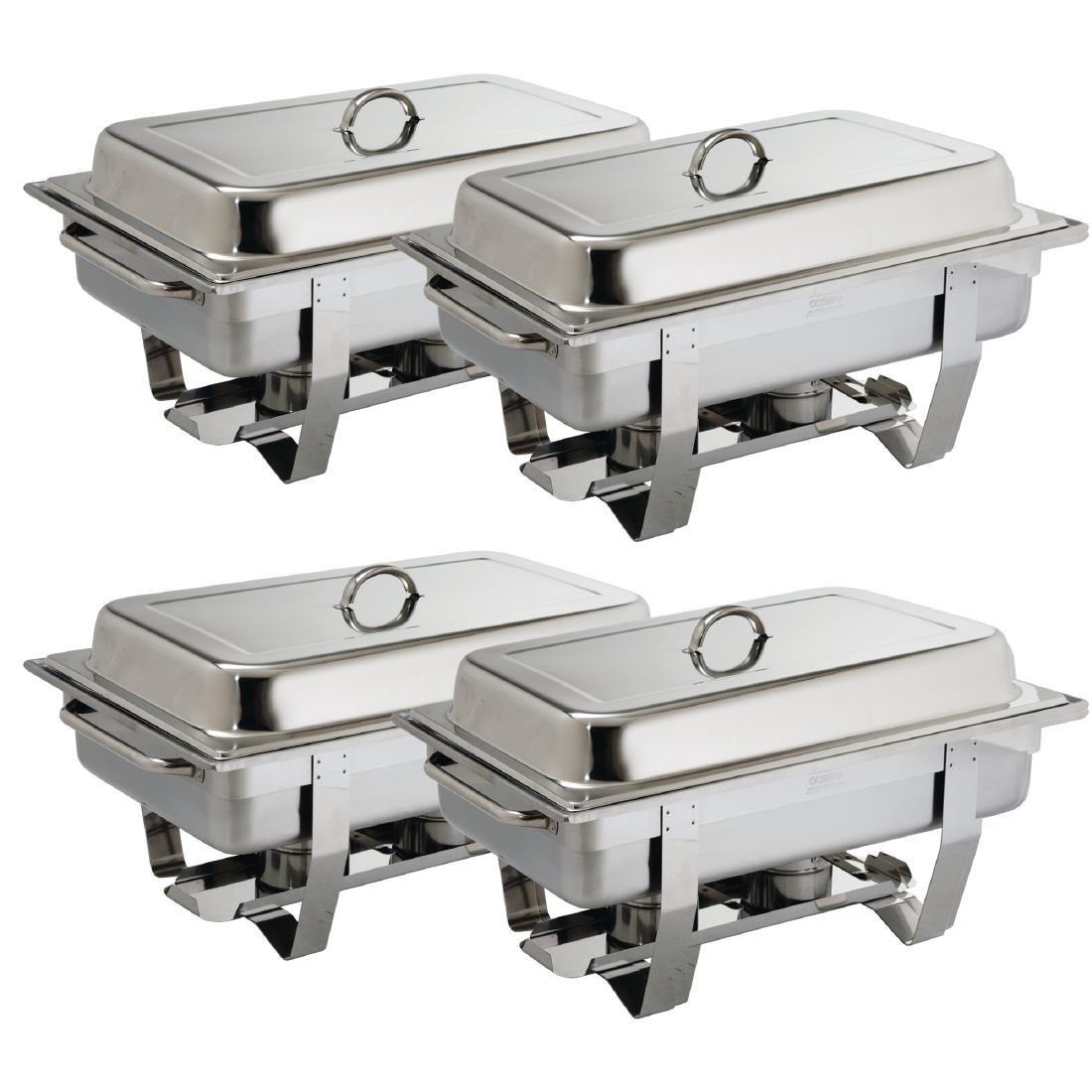 Olympia Milan Chafer Set Four Pack GN 1/1 9Ltr S299 - Whisk Hospitality - S299