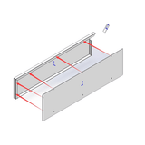 Modular Systems Splashback Extension for Premium 600 Series Bench - WBB6 - SB - Whisk Hospitality - WBB6-SB