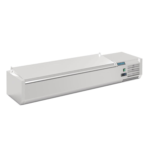 Polar G - Series Countertop Prep Fridge with Lid 6x 1/4GN with Hard Stainless Lid DA680 - A - Whisk Hospitality - DA680-A