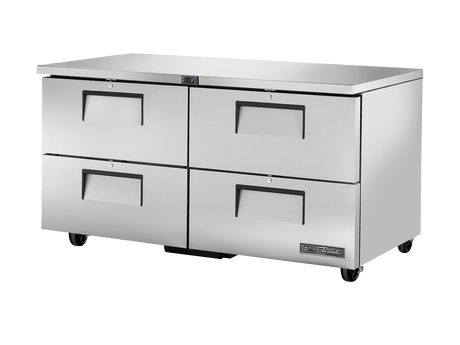 True Refrigeration Undercounter Foodservice Refrigerator, 4 Drawers - TUC - 60D - 4 - HC - Whisk Hospitality - TUC-60D-4-HC