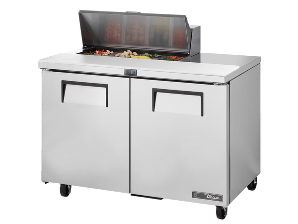 True Refrigeration Prep Table 8x 1/6 Top Pans 2 Solid Swing Doors - TSSU - 48 - 08 - HC - Whisk Hospitality - TSSU-48-08-HC