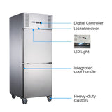 FED - X S/S Two Door Upright Fridge - XURC650S1V - Whisk Hospitality - XURC650S1V