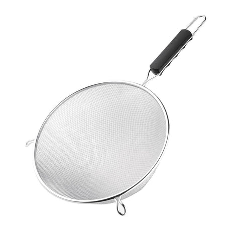 Vogue Double Mesh Sieve Black Handle - 260mm FE744 - Whisk Hospitality - FE744