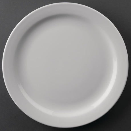 Olympia Athena Narrow Rimmed Plate - 226mm (Box 12) CF363 - Whisk Hospitality - CF363