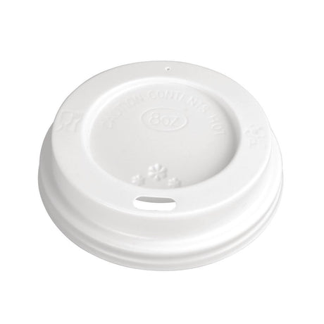 Fiesta Recyclable Lid for Hot Cups - White 225ml (Box 1000) CE256 - Whisk Hospitality - CE256