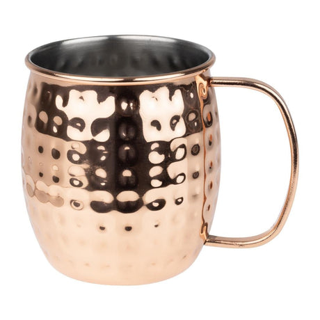 Olympia Barware Mug Hammered Stainless Steel Copper Coated - 440ml HY114 - Whisk Hospitality - HY114