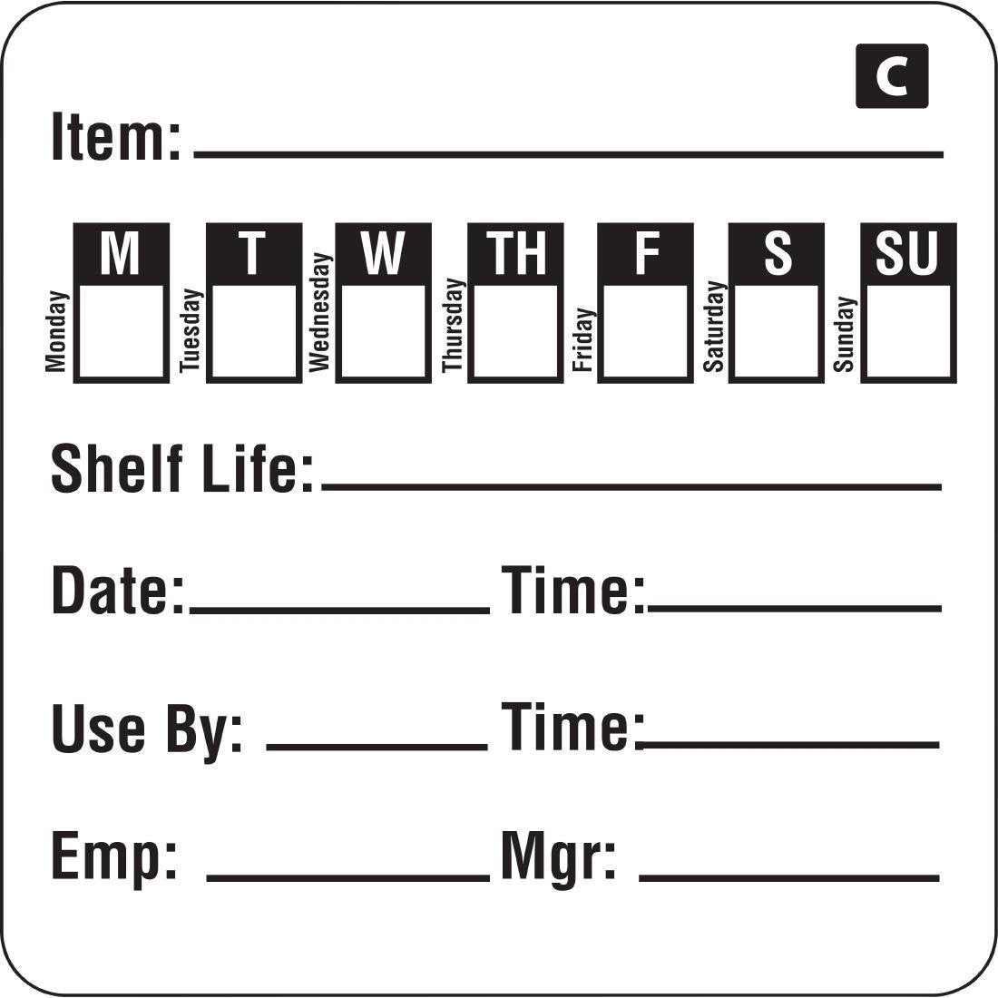 Hygiplas Freezable Food Prep Label 2'' (Roll 500) GF049 - Whisk Hospitality - GF049
