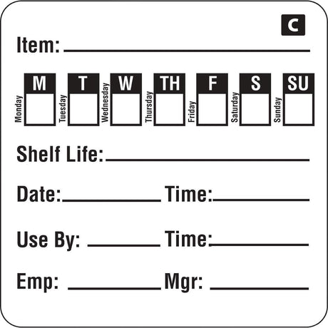 Hygiplas Freezable Food Prep Label 2'' (Roll 500) GF049 - Whisk Hospitality - GF049
