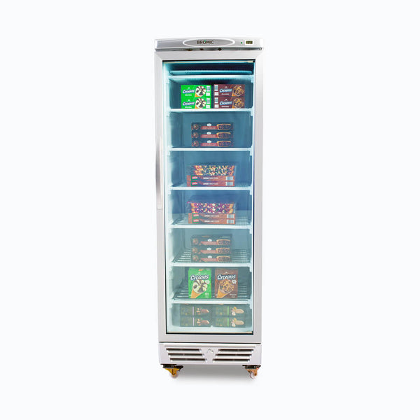 Bromic Upright Display Freezer - 300L - 1 Door - Flat Glass - Whisk Hospitality - UF0374S-NR