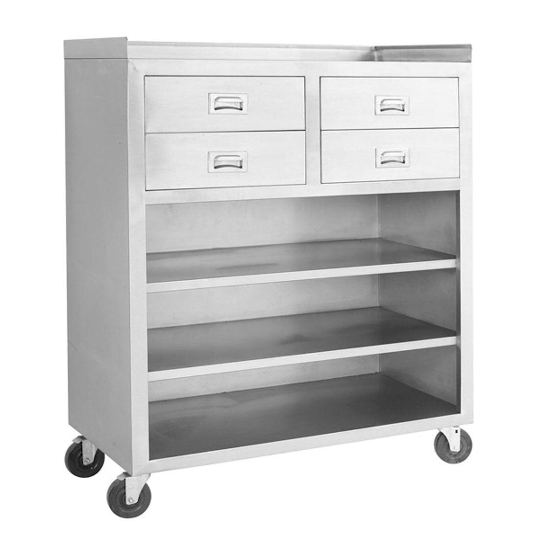 MS116 Mobile cabinet with 4 Drawers and 3 Shelves - Whisk Hospitality - MS116