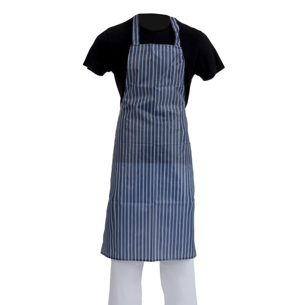 Whites Water Resistant Apron Blue/White Stripe A580 - Whisk Hospitality - A580