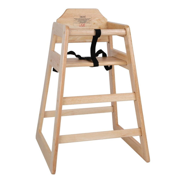 Bolero Wooden Highchair Natural Finish DL900 - Whisk Hospitality - DL900