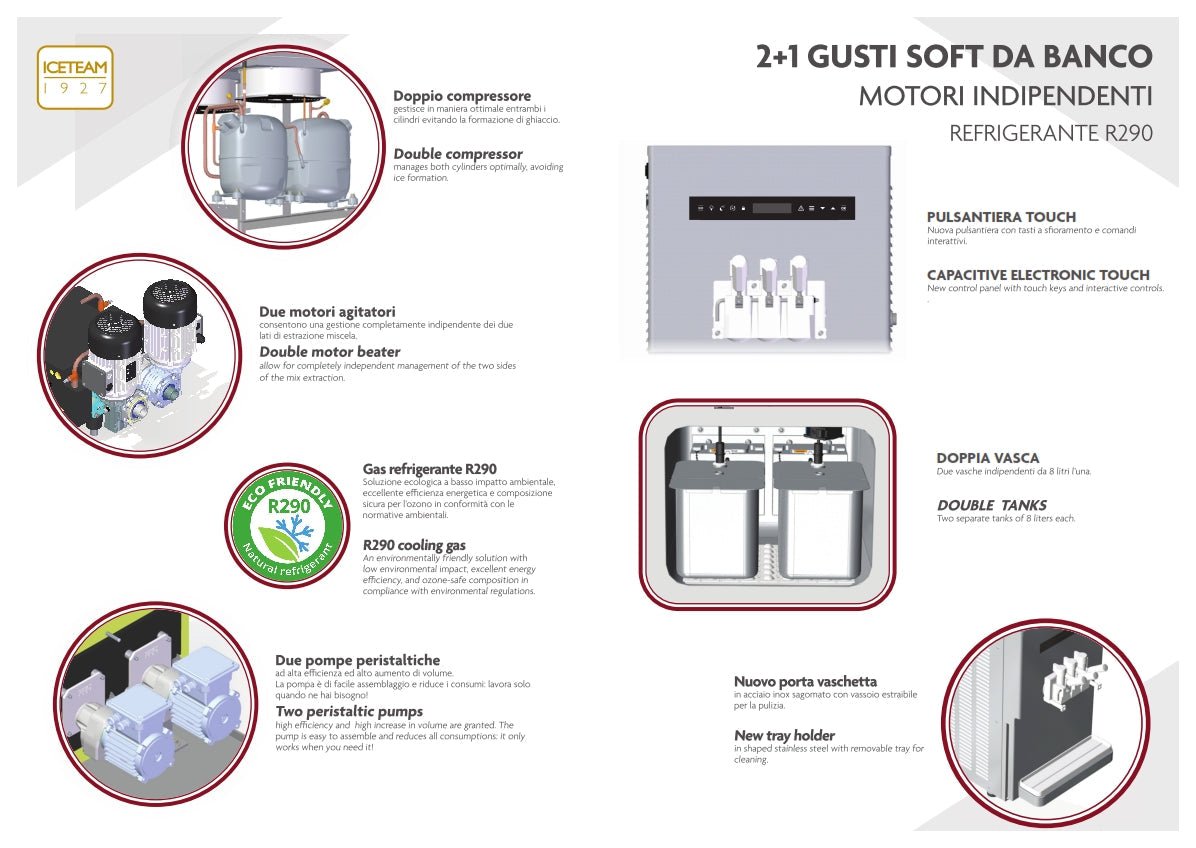 Iceteam 453 Inox Elite Countertop Soft Serve Machine - Whisk Hospitality - 2270301453