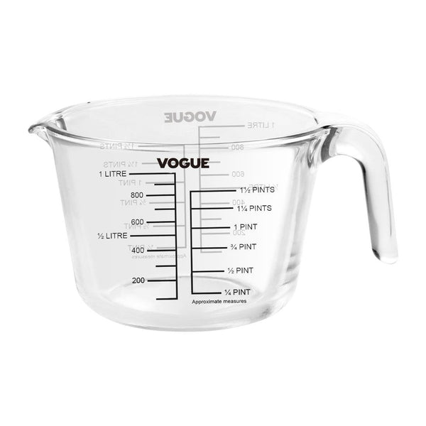 Vogue Glass Measuring Jug - 1000ml DP117 - Whisk Hospitality - DP117