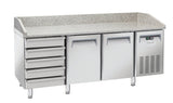 Saltas Marble Top Pizza Fridge with Ambient Drawers MPB0026 - Whisk Hospitality - MPB0026