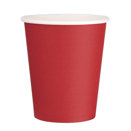 Fiesta Recyclable Hot Cup Single Wall Red 225ml (Sleeve 50) GP406 - Whisk Hospitality - GP406