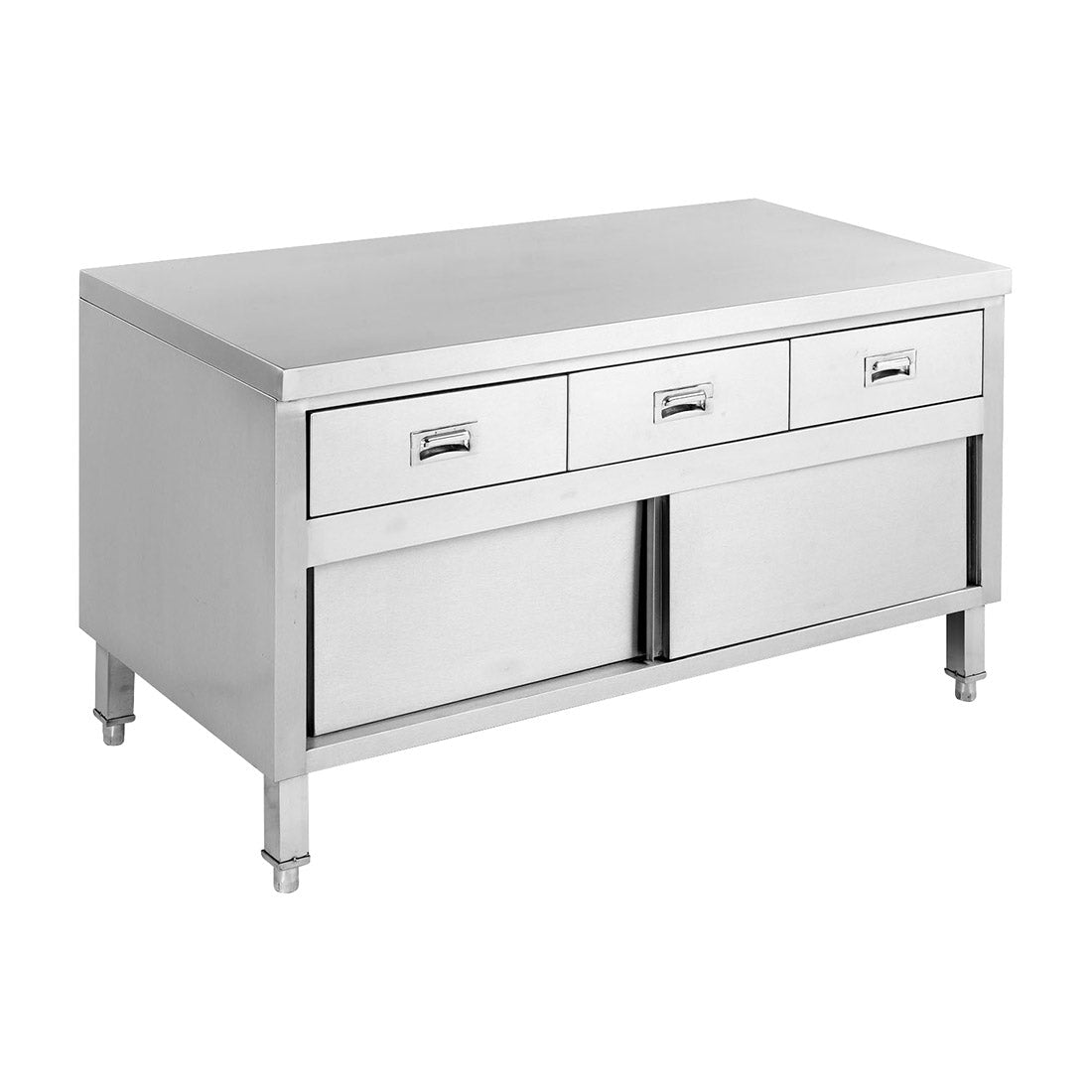 Modular System Bench Cabinet with 3 Drawers & Doors - SKTD6 - 1500 - Whisk Hospitality - SKTD6-1500